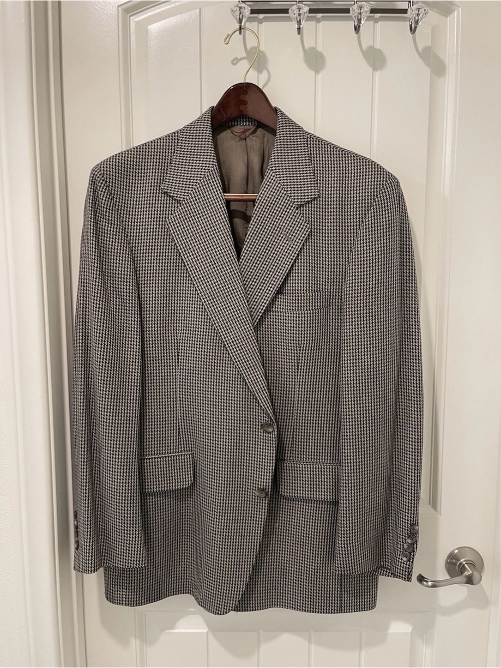 Nordstrom Men's Black & White Houndstooth Sport Coat